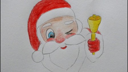 Нарисовать Деда Мороза карандашом