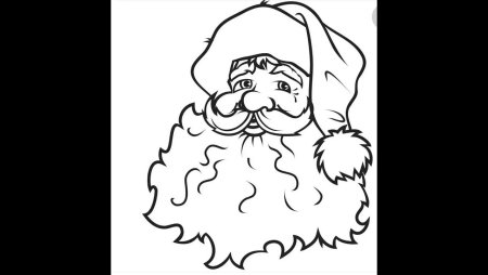 Дед Мороз красками для детей