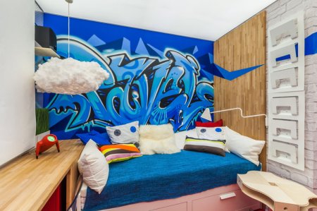 Граффити в комнате подростка