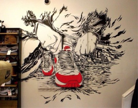 Рисунок на стену для юноши