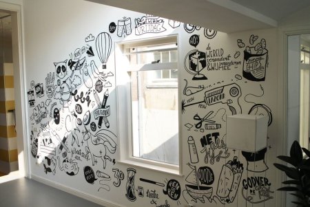 Дудлинг на стене