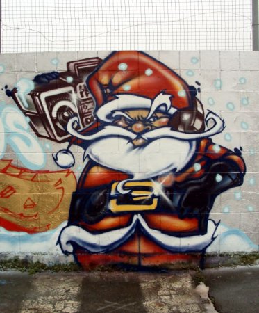 Новогодний стрит арт