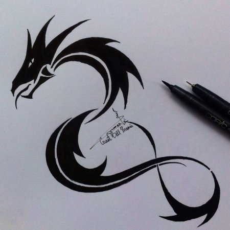 Дракон рисунок граффити