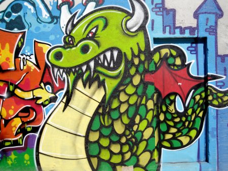 Граффити дракон