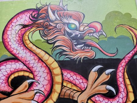 Японский дракон граффити