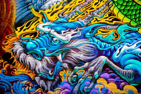 Граффити дракон