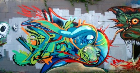 Дракон в стиле граффити