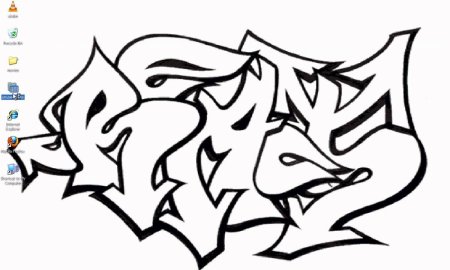 Дракон рисунок граффити