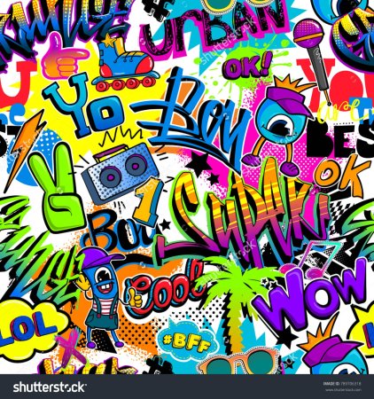 Обои в стиле граффити