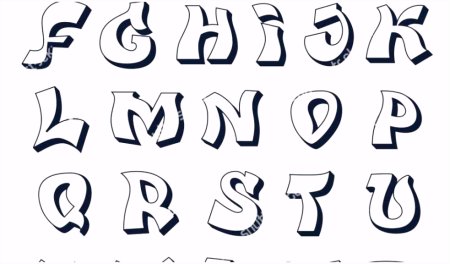 Объемные буквы граффити