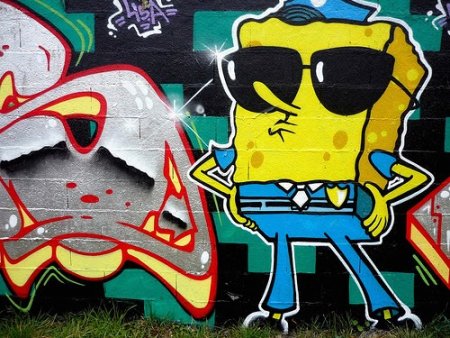 Граффити Спанч Боб и Патрик