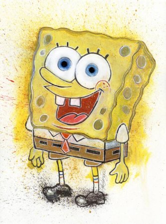 Губка Боб карандашом