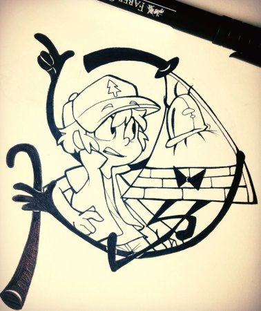 Скетчи Гравити Фолз Билл