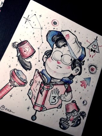 Гравити Фолз для скетчбука