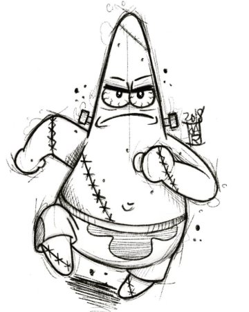 Рисунки фломастерами Спанч Боб