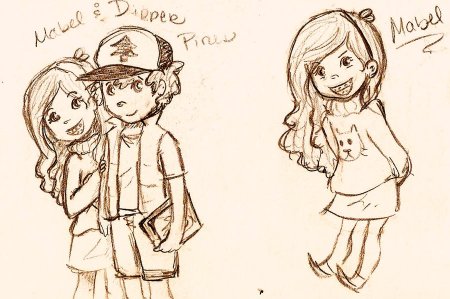 Скетчбук. Гравити Фолз (Диппер и Мэйбл)