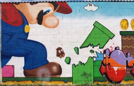 Граффити в стиле Mario
