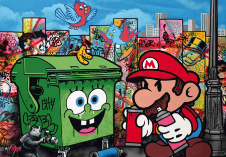 Граффити в стиле Mario