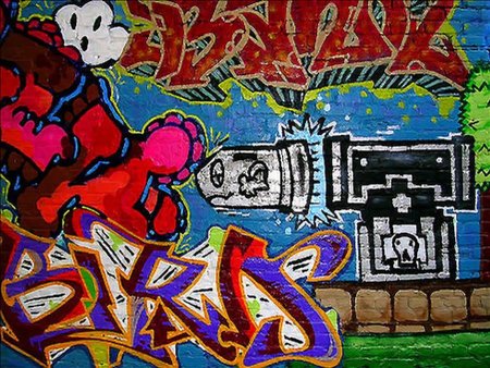 Граффити в стиле Mario