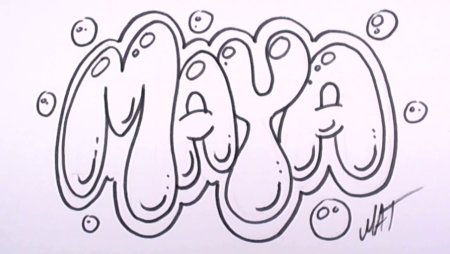 Этапы рисования граффити