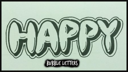 Граффити на бумаге бабл