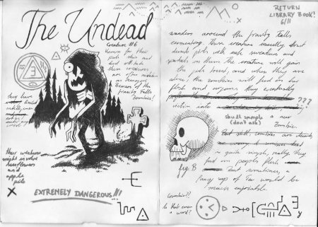 Черно белые страницы дневника Гравити Фолз