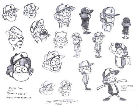 Наклейки Гравити Фолз черно белые