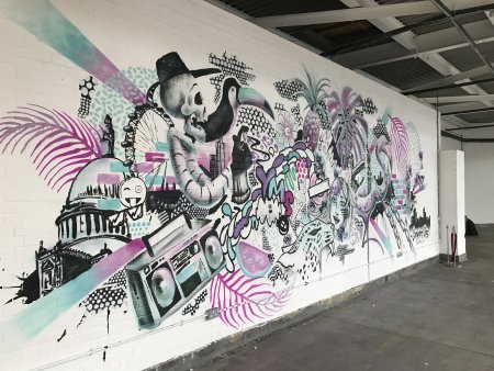 Граффити на стену в комнате легкие
