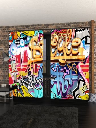 Занавески граффити