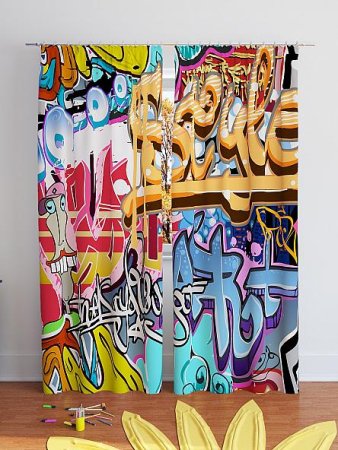 Шторы уличное искусство