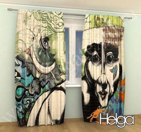 Шторы граффити