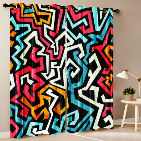 Шторы рисунок граффити