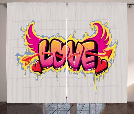 Шторы в стиле граффити