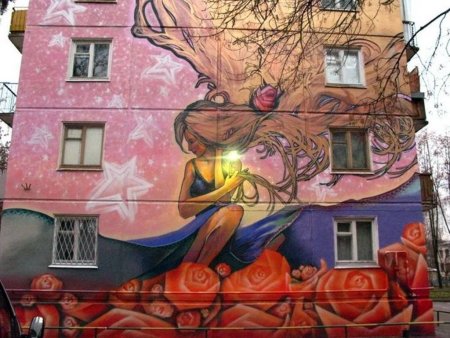 Рисование на стенах домов