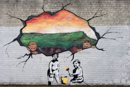 Рисование на кирпичной стене