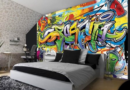 Граффити в интерьере