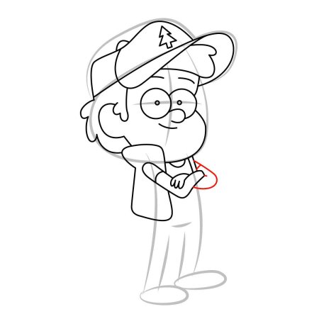 Нарисовать Диппера из Гравити Фолз