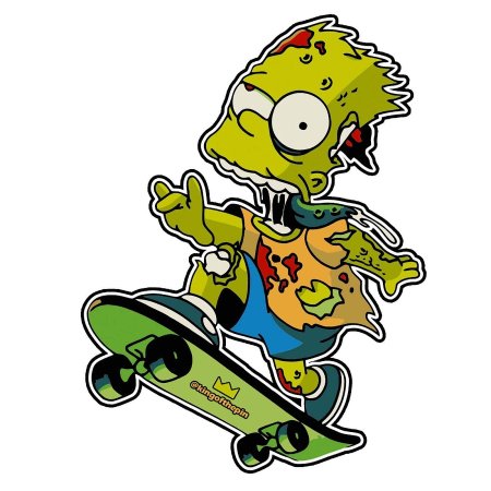 Барт симпсон на скейтборде