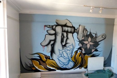 Граффити рисунки на стенах в квартире