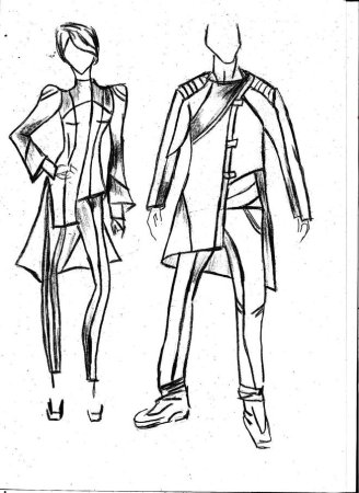 Эскиз современного костюма