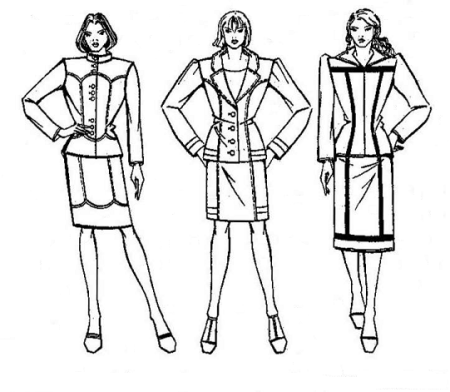 Вертикальное членение в одежде