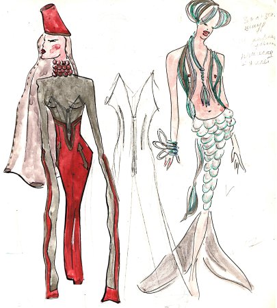 Эскиз костюма к спектаклю
