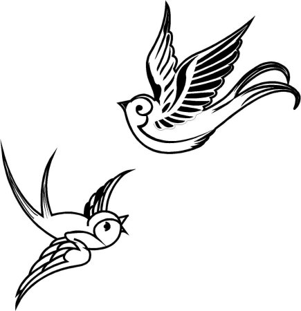 Птица эскиз