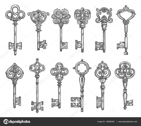 Стилизованный старинный ключ