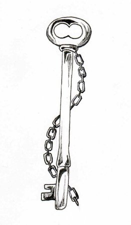 Эскиз тату ключик