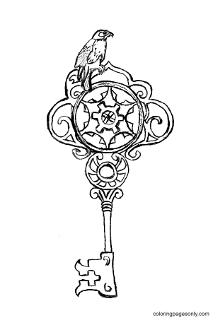 Ключ стилизованный рисунок