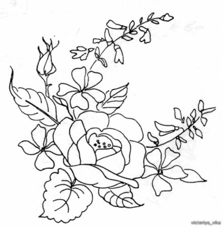 Эскизы цветов для вышивки