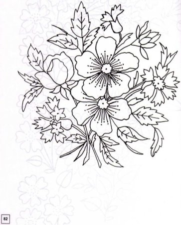 Узоры для вышивки гладью цветы