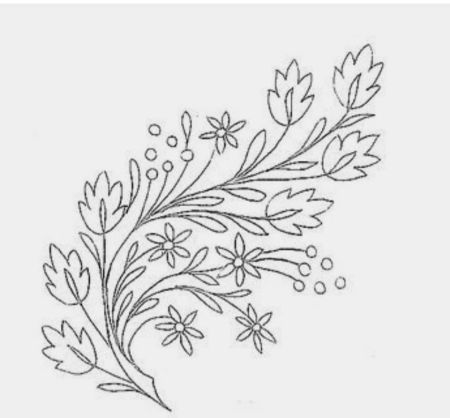 Орнамент для вышивки гладью