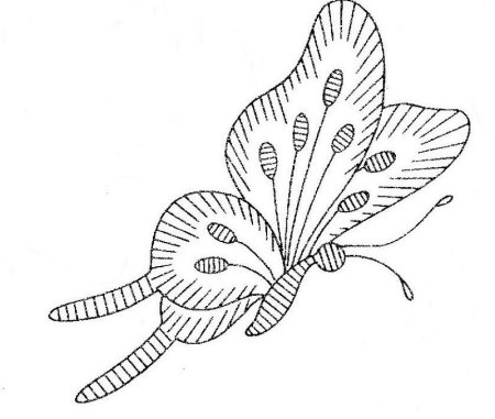 Вышивка гладью контур